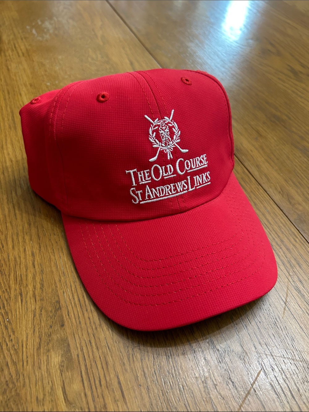 The Old Course St Andrews Links Red Golf Cap